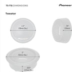 TS-T15 3/4" 120 W Max Power, Polyester Fiber Soft Dome - Tweeter (pair)