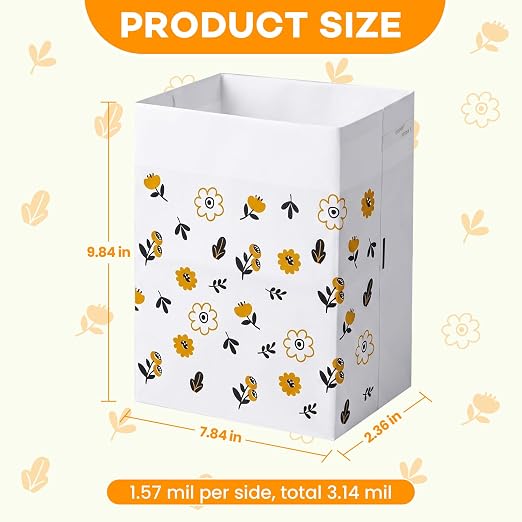120 Pcs Disposable Car Trash Bags, Seal Disposable Car Garbage Bin Bags, Stick On Car Trash Bin for SUV Truck, RV Travel, Camping, Bedroom, Study Room, Office