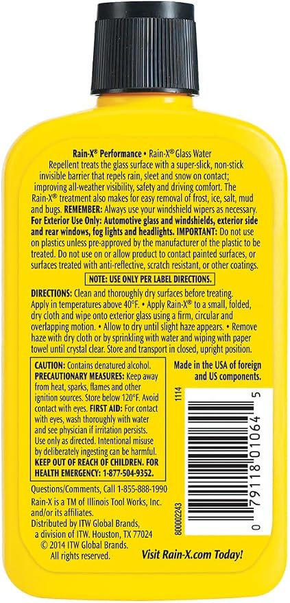 800002243 Glass Treatment, 7 oz. - Exterior Glass Treatment To Dramatically Improve Wet Weather Driving Visibility During All Weather Conditions