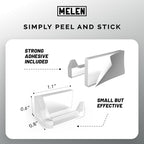 MELEN Adhesive Sunglass Organizer Wall (8-Pack) - Strong and Compact Glasses Holder, Sunglass Holder for Car and Wall - Clear