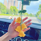 Handmade Knitted Rear View Mirror Pendant Ornament - Cute Car Accessories Aesthetic - Kawaii Decor for Car and Home Decorative Pendants