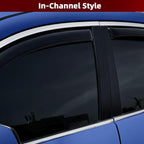 4pcs in-Channel Rain Guard Fit for Audi Q5/SQ5 8R 2009-2017, Smoke Tint Wind Deflector Window Visors Vent Shades Shields Car Accessories 2010 2011 2012 2013 2014 2015 2016