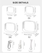 4 Pack Clear Bogg Beach Makup Bag Accessories with 3 Pack Insert Hooks for Bogg Bags, Clear Bogg Makeup Pouches Phone Holder for Bogg Bags Divider Storage Inner Compatible Pouch Travel Cosmetic Bag