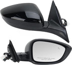 Right Passenger Side Mirror Compatible with 2018-2022 Honda Accord LX Sport Power Glass | Heated | with Blind Spot | Manual Folding Repalces HO1321329 (7Pins-Black)