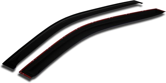 WD2-506 Dark Smoke 2 Pcs Set Window Visor (Outside Mount) Deflector Rain Guard Compatible with 1989-1994 Nissan 240SX