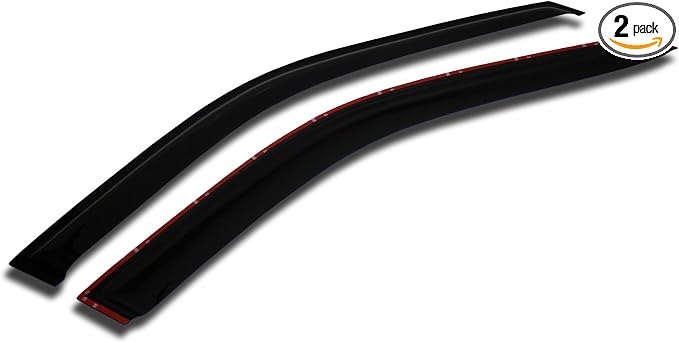 Outside Mount Window Vent Visors Rain Guards Compatible with Nissan 240SX 1989-1994 | Side Window Wind Deflectors Rain Shields | Smoke Tinted, 2 Pcs Set, DGWV-506