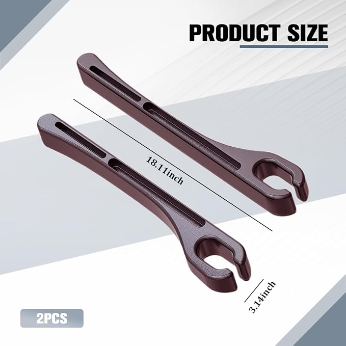 2PCS Car Seat Gap Filler, Seat Side Seam Crevice Blocker Organizer to Prevent Things from Dropping, Drop-Proof Auto Console Gap Guard Stopper Plug, Universal for Vehicles (Brown)