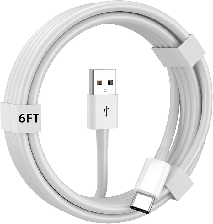 Car Carplay Cable for iPhone 17/16/15/Plus/Pro/Pro Max, USB A to USB C Cable for Apple Carplay, USB-C Car Charger for iPad mini 6th/Air 5th/Pro13'/12.9'/11' Type-C Cord Fast Charging (White, 6FT)