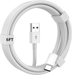 Car Carplay Cable for iPhone 17/16/15/Plus/Pro/Pro Max, USB A to USB C Cable for Apple Carplay, USB-C Car Charger for iPad mini 6th/Air 5th/Pro13'/12.9'/11' Type-C Cord Fast Charging (White, 6FT)