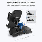 Cell Phone Holder for Car, CD Slot Car Phone Mount, One Button Release Easy Installation CD Player Car Phone Holder Mount Compatible with iPhone 17 16 15 14 13 12 Pro MAX Galaxy S25 S20 S20+ S10
