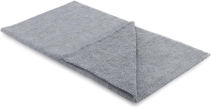 Microfiber Cleaning Cloth, Car Wash Towels, Terry Streak Free Reusable and Washable Premium Microfiber Towels for Cars, Pack of 12, 16"x16", Grey-MT041