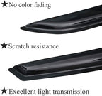 94739 Window Visors Rain Guards Tape-On Side Vent Deflectors Compatible with Toyota Highlander 2020-2025,Sun Shade 2020 2021 2022 2023 2024 2025 4-Pieces Set