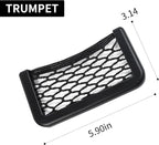 1 Pack 2 Pcs Car Net Pocket， Abs Self-Adhesive Multifunctional Car Mesh Bag Organizer Net，5.9in*3.15in Automotive Frame Storage Net Pocket. Suitable for Cars （Black