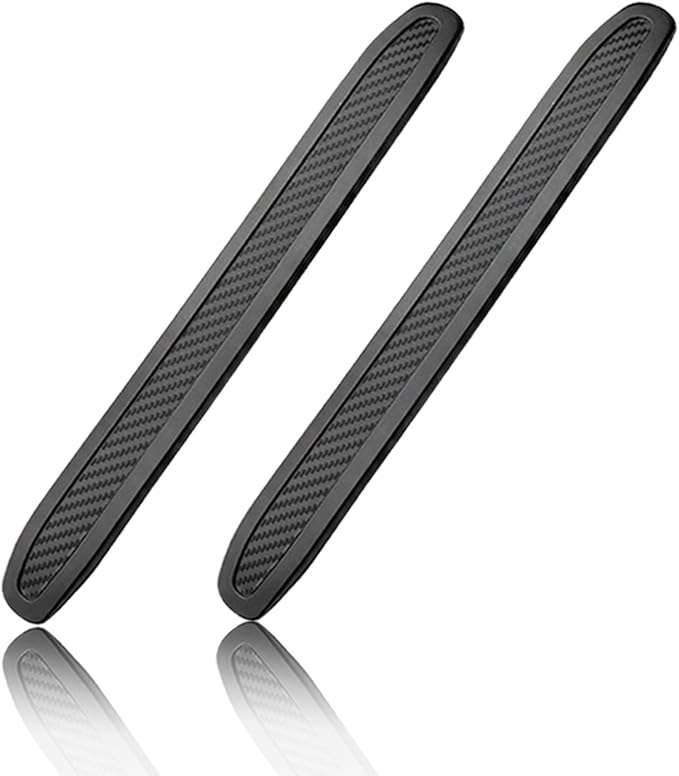 runmade Black Anti-Collision Patch Bumper Guard Strip Anti-Scratch Bumper Protector Trim Universal for Cars SUV Pickup Truck (2 Pack)