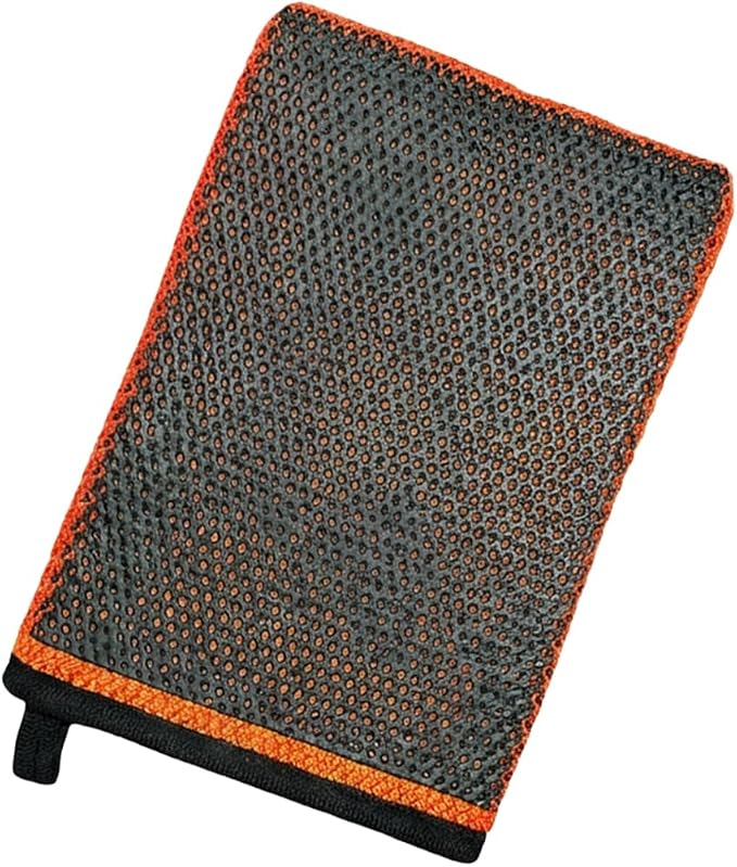 Clay Mitt for Car Detailing, No Scratch Reusable Magic Clay Bar Glove, Microfiber Auto Cleaning Supplies for Removing Debris from Paint, Glass, Wheels, Windshield(Orange)