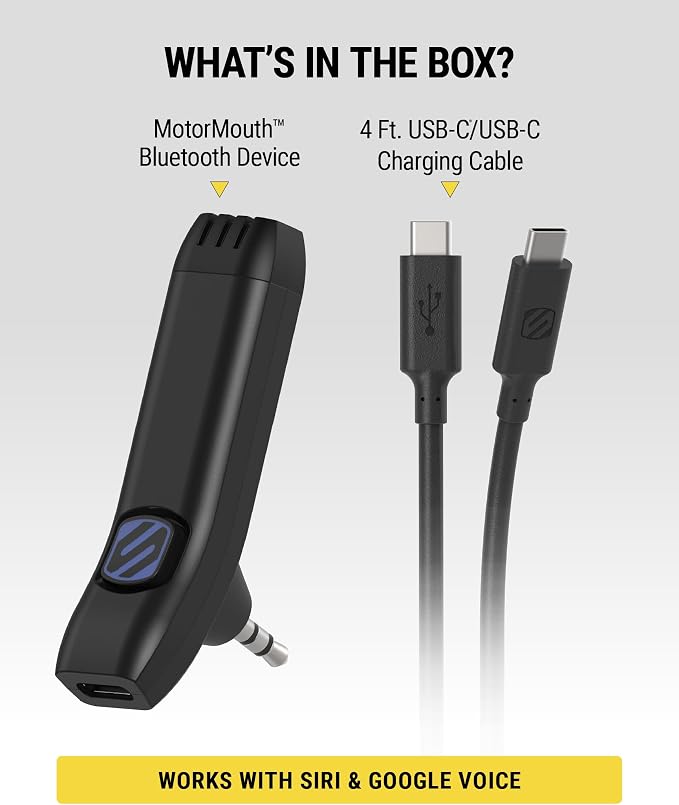 BTAXS3 Hands-Free Audio Kit, Bluetooth Receiver for Car Stereo with Noise Cancellation, 3.5mm AUX Bluetooth Adapter for Car Radio, Compatible with Siri/Google Assistant Voice Command