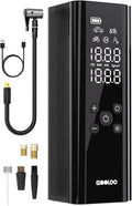GT150 Tire Inflator Portable Air Compressor,150 PSI,LED Screen | Air Pump with Digital Pressure Gauge, LED Light and Auto Shut-Off Function for Car, Motorcycle, Bicycle, Ball