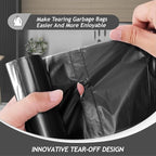 Small Trash Bags 1.2 Gallon 160 Counts Garbage Bags, Bathroom Trash Can Bin Liners, Small Plastic Bags for home office kitchen, fit 5-6 Liter, 0.8-1.6 and 1-1.5 Gal, Black