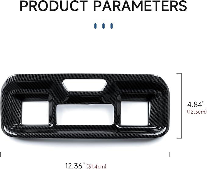 Car Rear Armrestbox Air Outlet Vent Sticker ABS Carbon Fiber Decal Interior Trim Cover for 2019-2025 Chevy Silverado | for GMC Sierra 2019-2021 1500 2500 3500 HD Accessories
