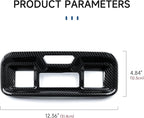 Car Rear Armrestbox Air Outlet Vent Sticker ABS Carbon Fiber Decal Interior Trim Cover for 2019-2025 Chevy Silverado | for GMC Sierra 2019-2021 1500 2500 3500 HD Accessories