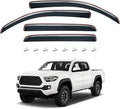 in-Channel Rain Guards Compatible with 2016-2023 Tacoma Double Cab Window Vent Visor Window Deflectors Vent Shades Tacoma Accessories
