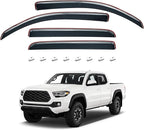 in-Channel Rain Guards Compatible with 2016-2023 Tacoma Double Cab Window Vent Visor Window Deflectors Vent Shades Tacoma Accessories
