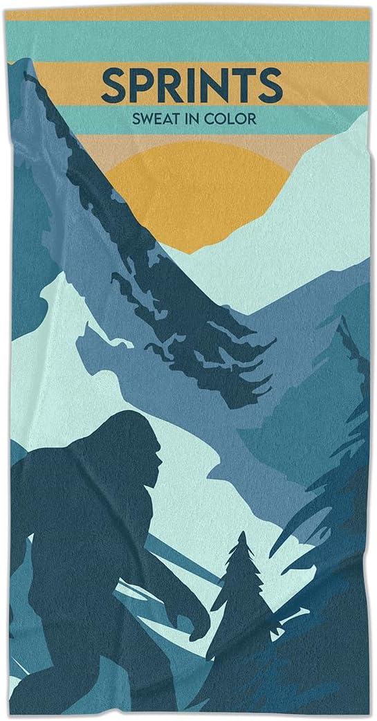Athletic Running Towel, Full-Sized, Car Seat Cover - Moisture Wicking (Sasquatch)