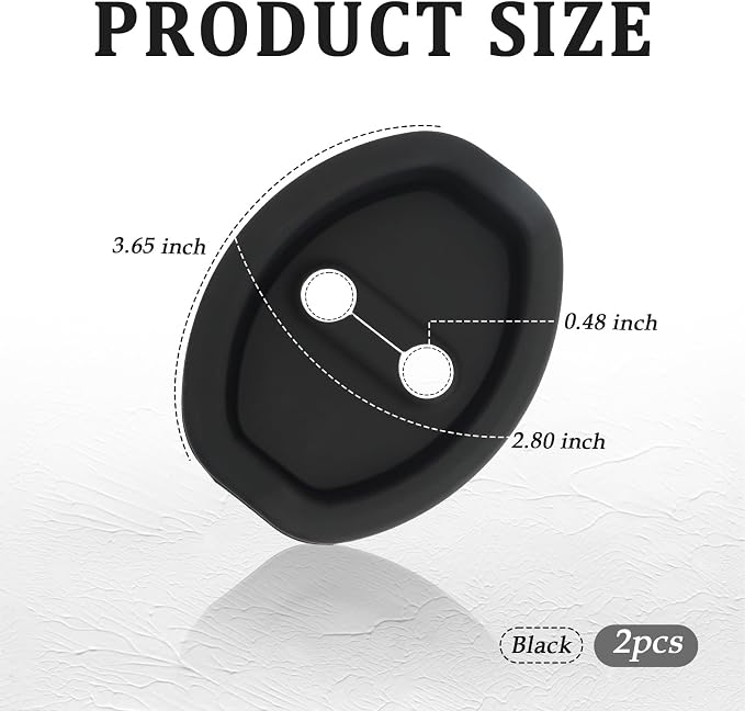 2PCS Upgraded Car Door Latch Guard Cover,Silicone Car Door Lock Cover for Car Door Protector and Noise Reduction,Universal Automotive Exterior Accessories (2 PCS)