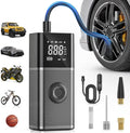 Tire Inflator Portable Air Compressor Rechargeable 12VDC 150PSI Cordless Battery Cigarette Powered 2X Faster Inflation Pump w/Digital Pressure Gauge for Car Motorcycle Bike