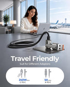 【2026 Upgraded】3-in-1 240W Invisible Stand Fast Charging Cable, Chubby USB A/C to USB C Cable, 90 Degree Type C Charger Cord (4FT) with Built-in Phone Stand, for iPhone 17/16 Pro Max Galaxy S26 Ultra