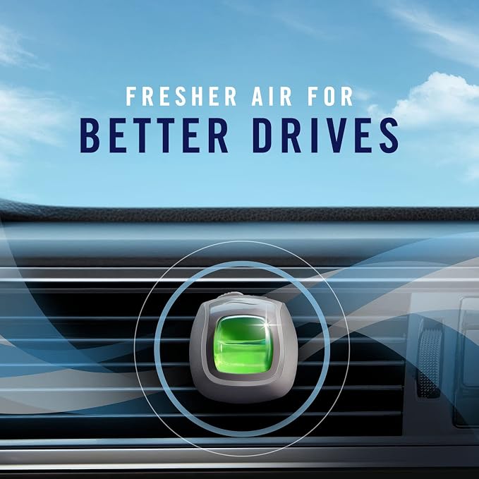 AUTO Air Freshener, Odor-Fighting Automotive Vent Clip, Scented Car Accessories, Long Lasting for Strong Odors, New Car Scent, 2 Count
