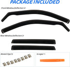 4PCS in-Channel Rain Guards for 2011-2020 Jeep Grand Cherokee, Durable Window Visors Side Wind Deflectors, Vent Shade Shield, 2011 2012 2013 2014 2015 2016 2017 2018 2019 2020