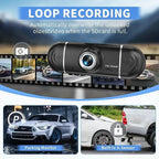4 Channel Dash Cam Front and Rear Left Right, 360° View 1080P Car Dash Camera, Super Night Vision, G-Sensor,170° Wide Angle, Loop Recording, 24H Parking Monitor, WiFi & APP Control, 64GB SD Card