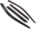 WD2-118 Dark Smoke 4 Pcs Set Window Visor (Outside Mount) Deflector Rain Guard Compatible with 2011-2016 Dodge Durango