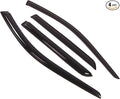 Outside Mount Window Vent Visors Rain Guards Compatible with Dodge Durango 2017-2018 | Side Window Wind Deflectors Rain Shields | Black Tinted, 4 Pcs Set, BGWV-118B