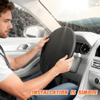 Car Steering Wheel Sun Shade Cover, Heat-Resist Vehicle Steering Wheel Sunblock Protector, Sun-Proof Automotive Interior Sun Heat Shield, Universal for Truck SUV Sedan