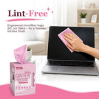 Microfiber Cleaning Cloth, 75 Sheets Microfiber Towels for Cars Commercial Grade Washcloths Lint-Free Bulk Shop Towel Cleaning Rags for Household Restaurant Garage Housekeeping, 11"x 9", Pink