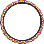 Rainbow Love Steering Wheel Covers Anti-Slip Elasticity Car Accessories Steering Wheel Protector Universal 15 Inch for Cars SUV Vehicle Truck