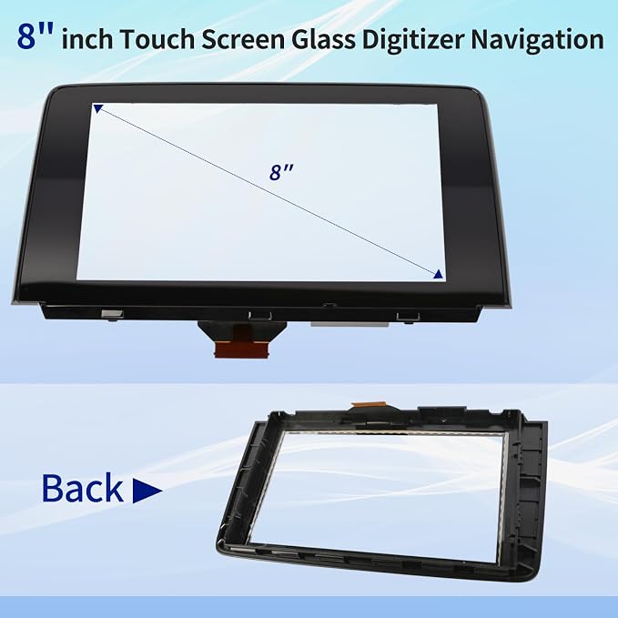 8" inch Touch Screen Glass Digitizer Navigation Replacement Fit for Mazda CX9 CX-9 2016 2017 2018 2019 Replace# TK49-611J0, TK49-611JA, TK49-611JB