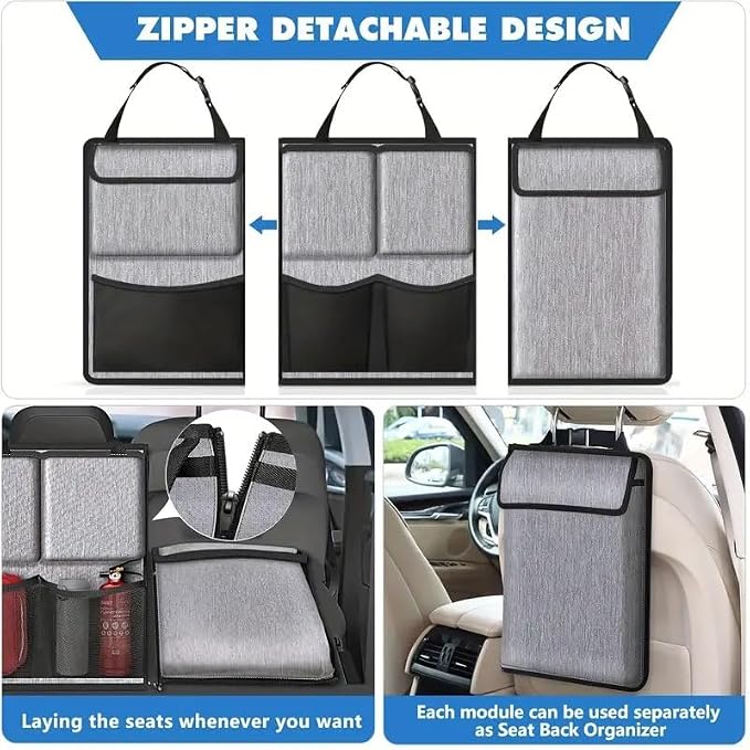 Car Trunk Organizer for Acura MDX 2007–2013, Large Capacity Hanging Rear Seat Organizer, Foldable Backseat Trunk Organizer for SUV Cargo Storage | multiple storage pockets keeps tools, groceries, emergency supplies and travel essentials neatly organized