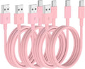 Car Carplay Cable for iPhone 17 16 15 Charger Cord,4Pack10FT USB A to USB C Cable for iPhone 17 Pro Max/16 Pro/15 Plus Charger,USB C Car Charger for Apple 17 Air/16 Pro Max/16e/15-Pink