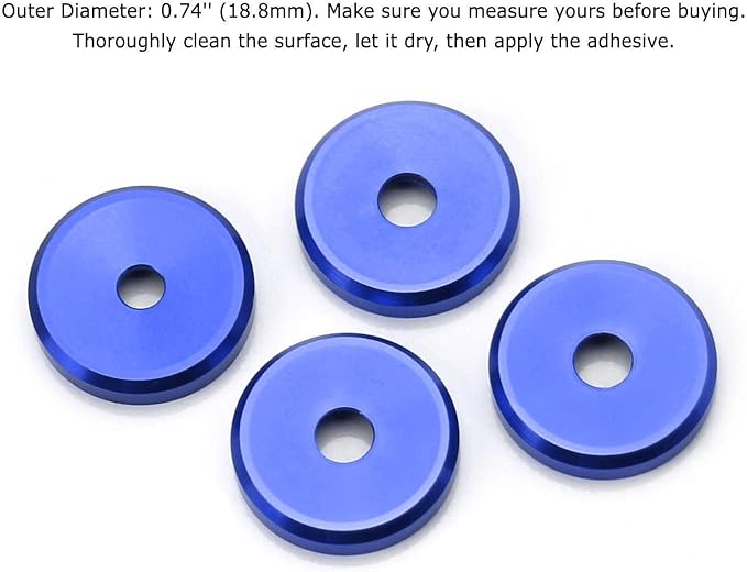 4pcs Sports Blue Aluminum Decorative Door Lock Indicator Light Cap Covers Compatible with Porsche Cayenne Panamera Macan