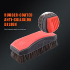 Leather Cleaner Brush, 2Pcs Fine Long Bristle Horse Hair Brush for Car Detailing,Ideal for Car Interiors,Furniture, Sneakers, Boots,and More -Safe for Natural, Synthetic, Faux, and Pleather