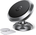 Magnetic Car Phone Holder for Dashboard, 360° Adjustable Strong Magnets Cell Phone Car Mount Compatible with iPhone, Samsung, Android - Gray