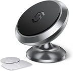 Magnetic Car Phone Holder for Dashboard, 360° Adjustable Strong Magnets Cell Phone Car Mount Compatible with iPhone, Samsung, Android - Gray