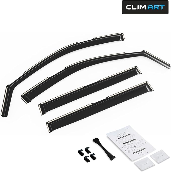 in-Channel Incredibly Durable Rain Guards for Cadillac Escalade ESV 2021-2026, Original Window Deflectors, Vent Window Visors, Vent Deflector, 4 pcs. - 621318