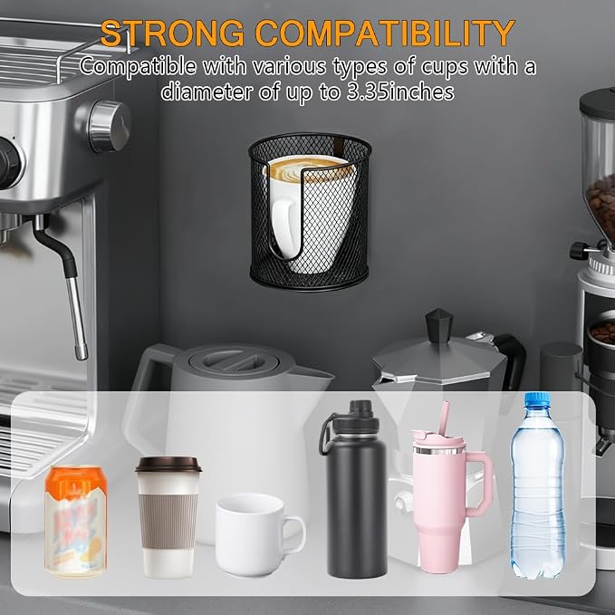 Magnetic Cup Holder, Car Cup Holder Expander, Fully Covered Anti-Fall Magnetic Drink Holder, Auto Organizer Accessories Magnetic Drink Holders for Tractor Mower School Bus Refrigerator