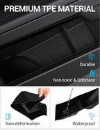 Tesla Cybertruck Door Side Storage Box Front Rear Door Tray Organizer Slot Pockets Handle Insert Protector TPE Cybertruck Accessories 2024 2025 4PCS