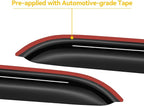 Window Visors Rain Guards for 2007-2018 Jeep Wrangler JK Unlimited, Window Vent Wind Shades Deflectors Shield for 07-18 Wrangler JKU 4-Door