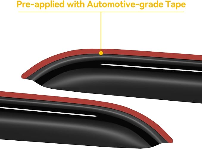 Window Visors Rain Guards for 2007-2018 Jeep Wrangler JK Unlimited, Window Vent Wind Shades Deflectors Shield for 07-18 Wrangler JKU 4-Door